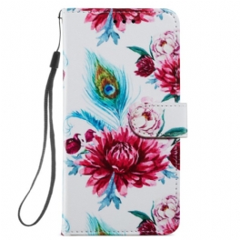 Fodral Samsung Galaxy A34 5G Med Kedjar Strappy Floral Fantasy