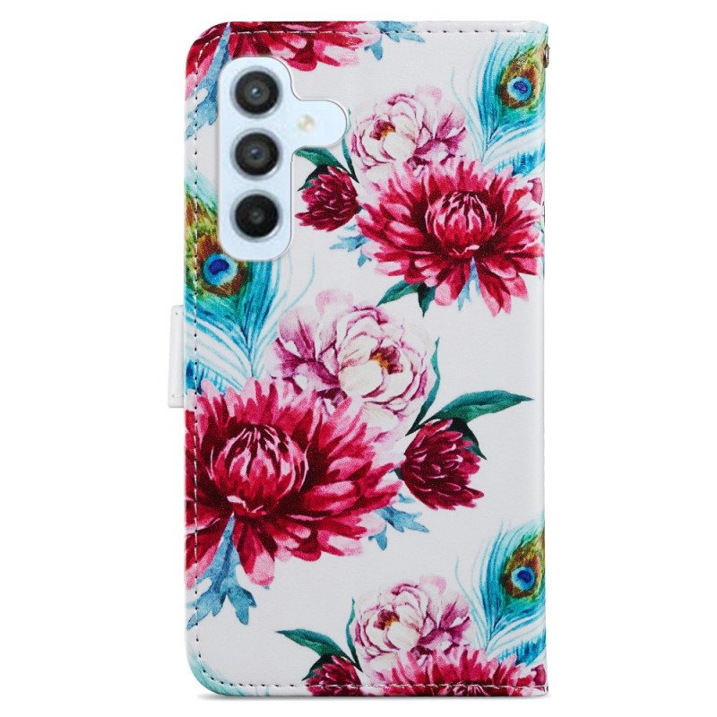 Fodral Samsung Galaxy A34 5G Med Kedjar Strappy Floral Fantasy