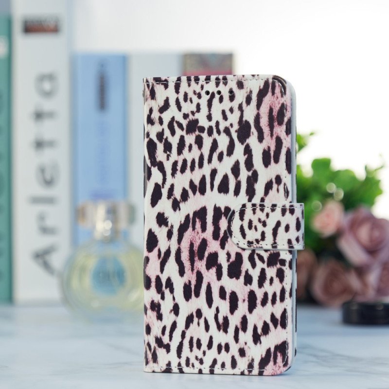 Fodral Samsung Galaxy A34 5G Med Kedjar Strappy Leopardtryck