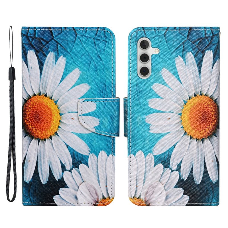 Fodral Samsung Galaxy A34 5G Med Kedjar Thong Daisies