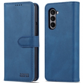 Läderfodral Samsung Galaxy Z Fold 5 Telefonfodral Azns Lädereffekt