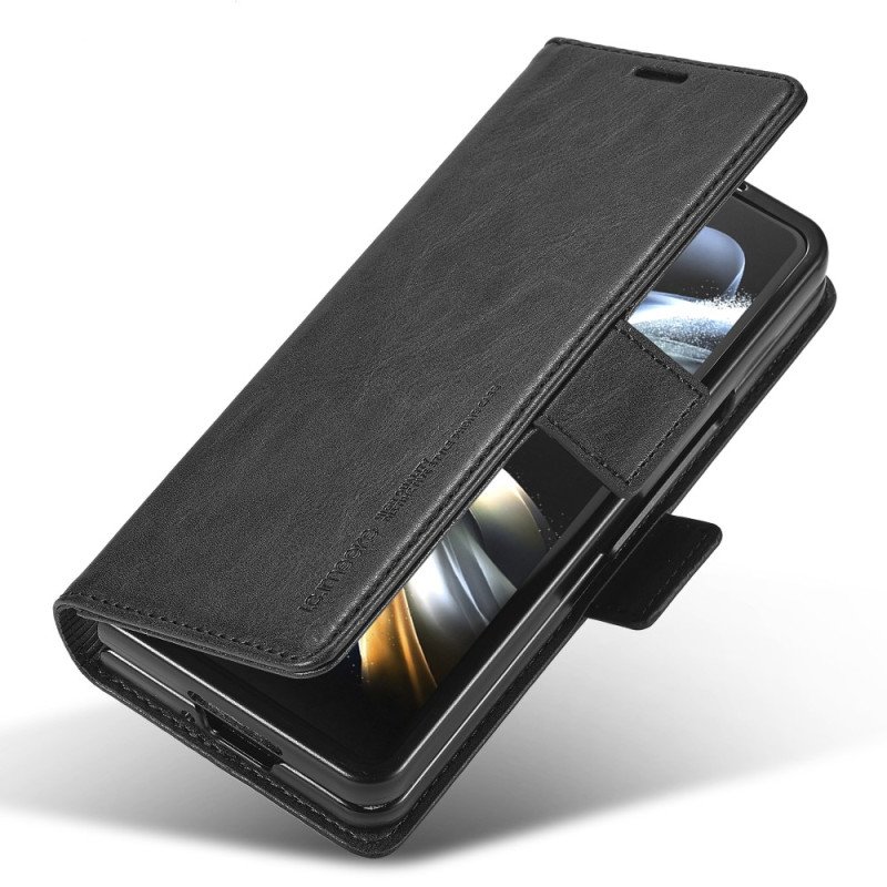 Läderskal Fodral Samsung Galaxy Z Fold 5 Rfid-läderstil Lc.imeeke