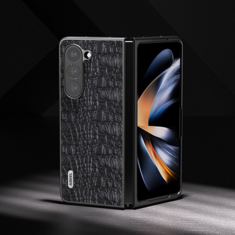 Skal För Samsung Galaxy Z Fold 5 Abeel Krokodilskinnstil