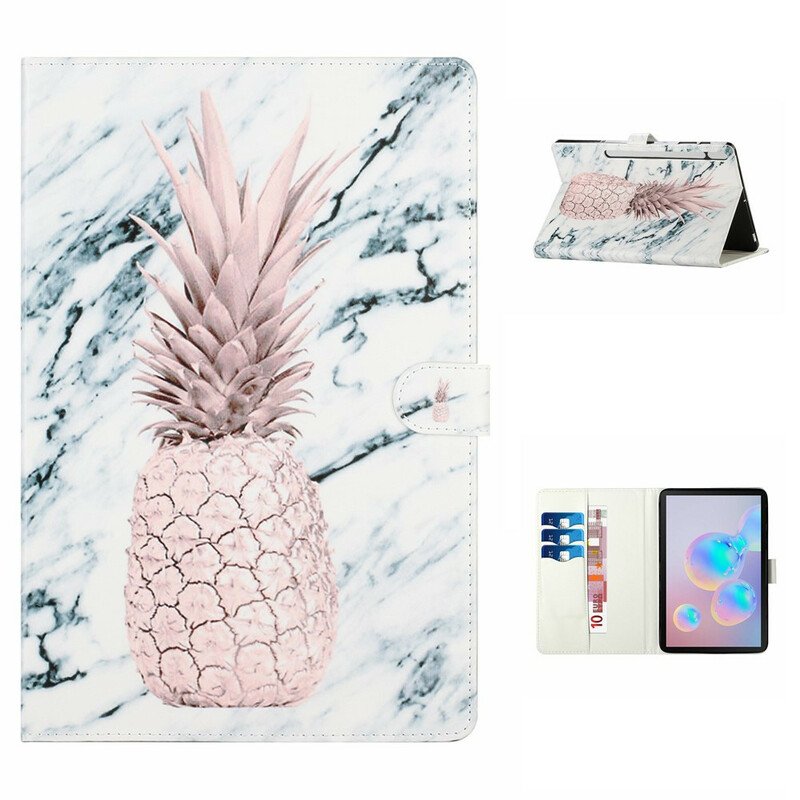 Läderfodral Samsung Galaxy Tab S8 Plus / Tab S7 Plus Ananas