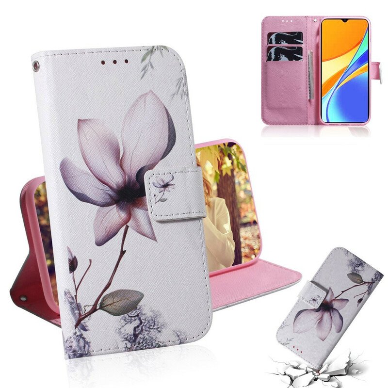 Fodral Xiaomi Redmi 9C Blomma Dusty Pink