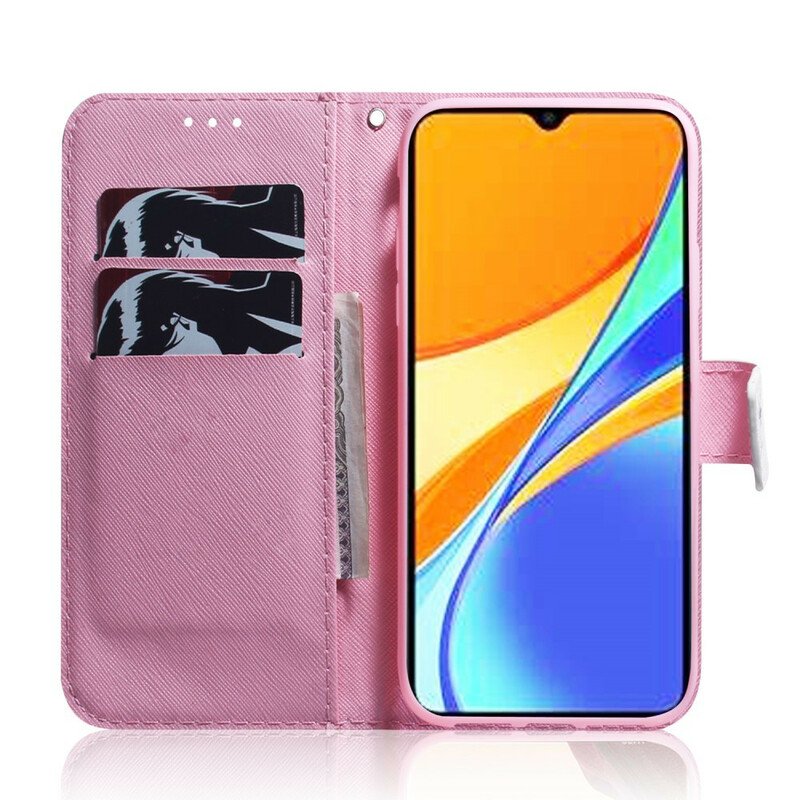 Fodral Xiaomi Redmi 9C Blomma Dusty Pink