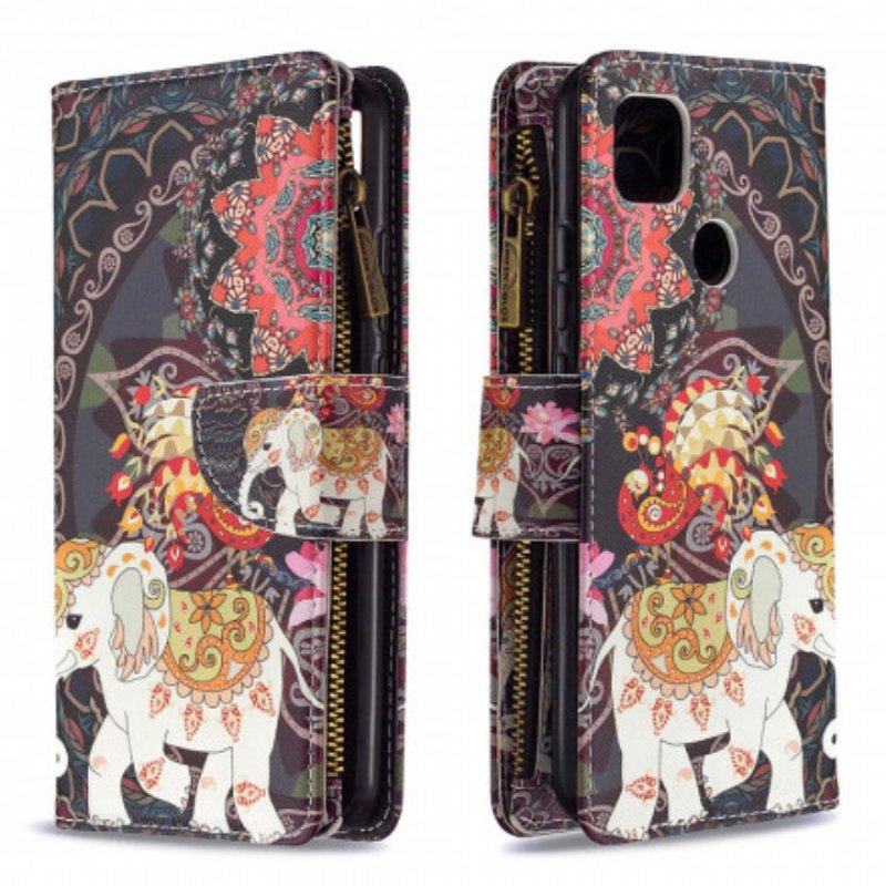 Fodral Xiaomi Redmi 9C Elephant Zip-ficka