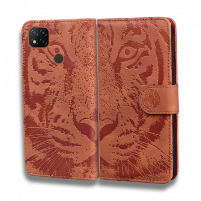 Fodral Xiaomi Redmi 9C Tiger Face Print