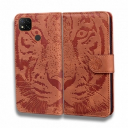 Fodral Xiaomi Redmi 9C Tiger Face Print