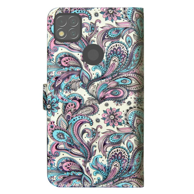 Folio-fodral Xiaomi Redmi 9C Blommor Mönster