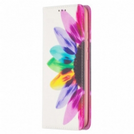 Folio-fodral Xiaomi Redmi 9C Läderfodral Akvarell Blomma