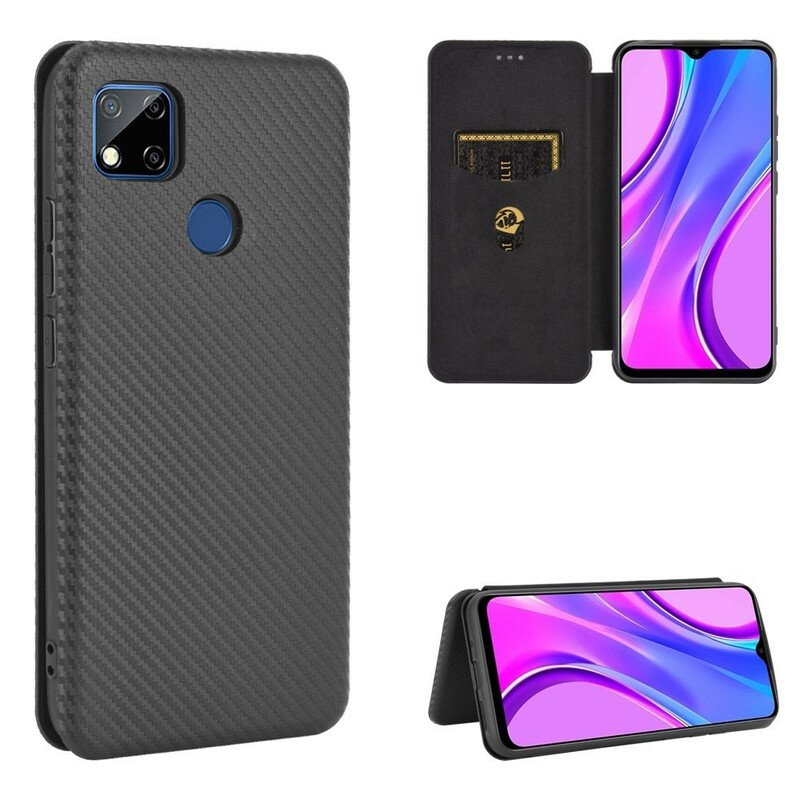 Folio-fodral Xiaomi Redmi 9C Läderfodral Färgad Kolsilikon