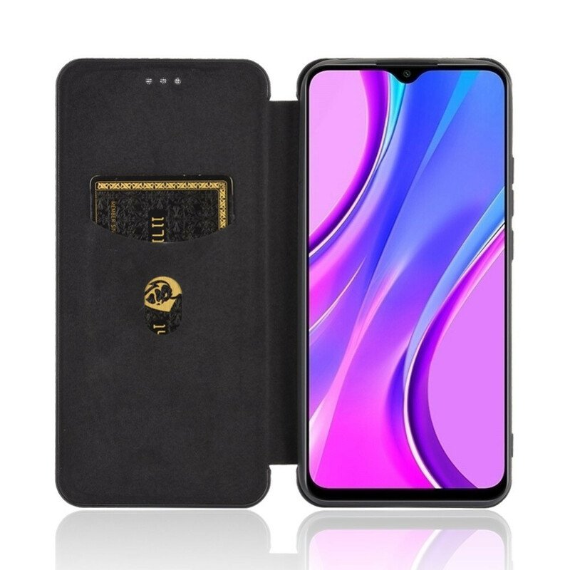 Folio-fodral Xiaomi Redmi 9C Läderfodral Färgad Kolsilikon