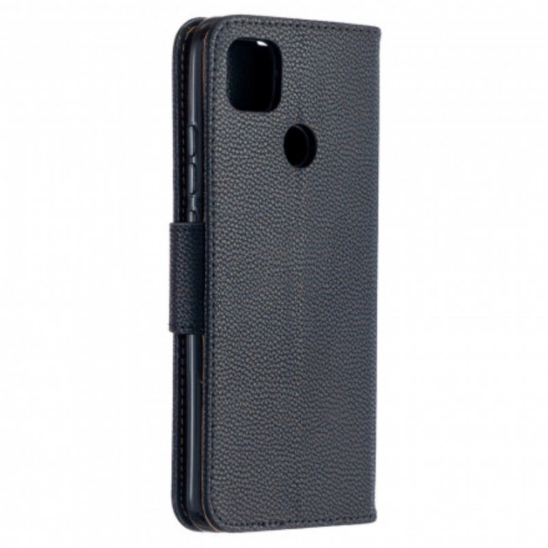 Folio-fodral Xiaomi Redmi 9C Läderfodral Litchi Rabat Oblique