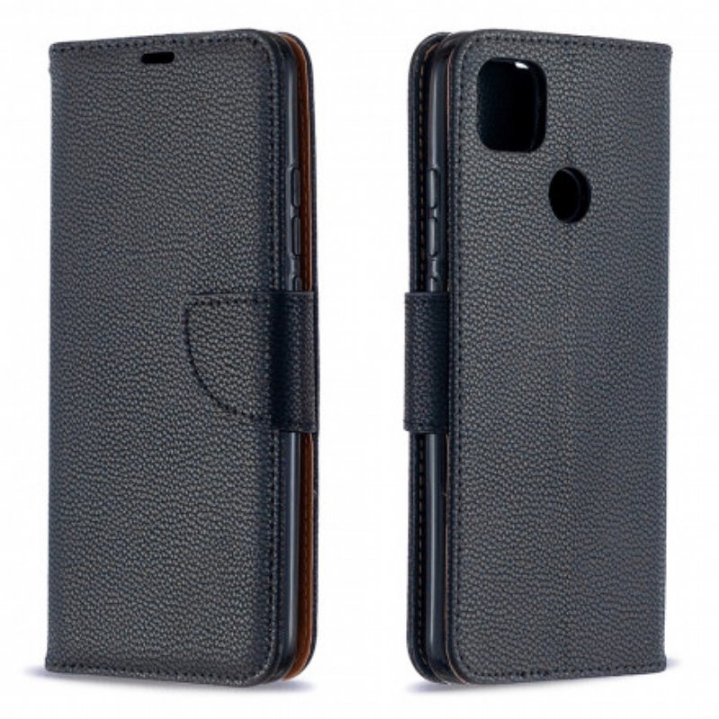 Folio-fodral Xiaomi Redmi 9C Läderfodral Litchi Rabat Oblique