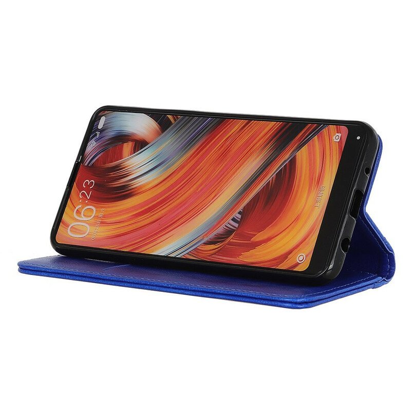 Folio-fodral Xiaomi Redmi 9C Läderfodral Litchi Split Läder Berlock