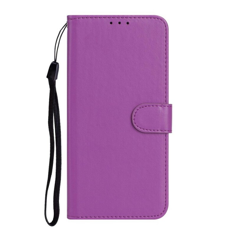 Folio-fodral Xiaomi Redmi 9C Solid Color-serien