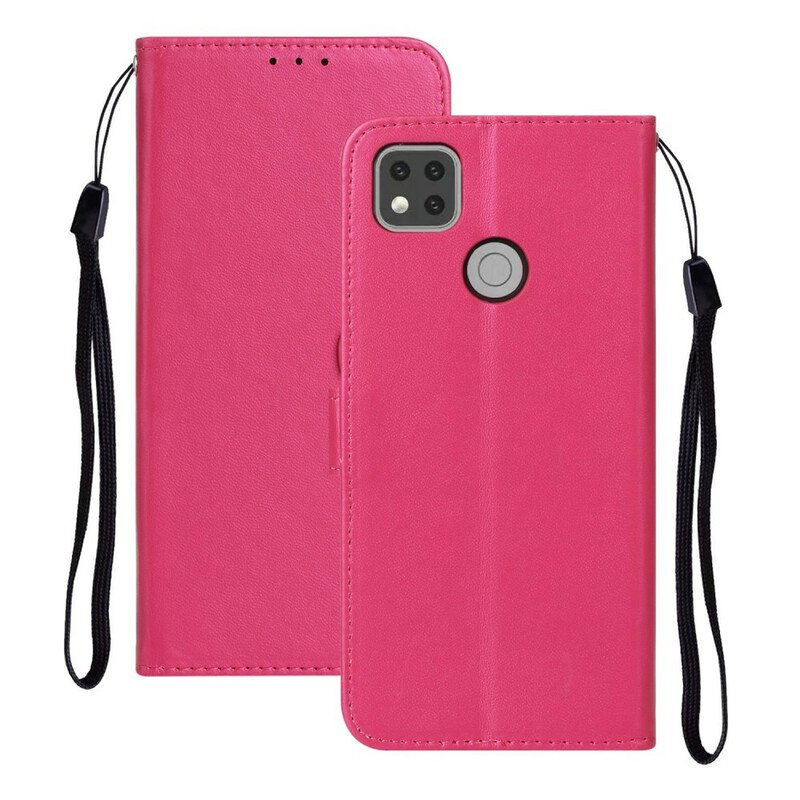 Folio-fodral Xiaomi Redmi 9C Solid Color-serien