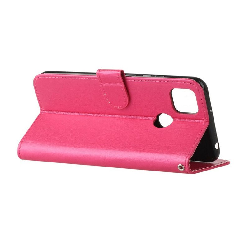 Folio-fodral Xiaomi Redmi 9C Solid Color-serien