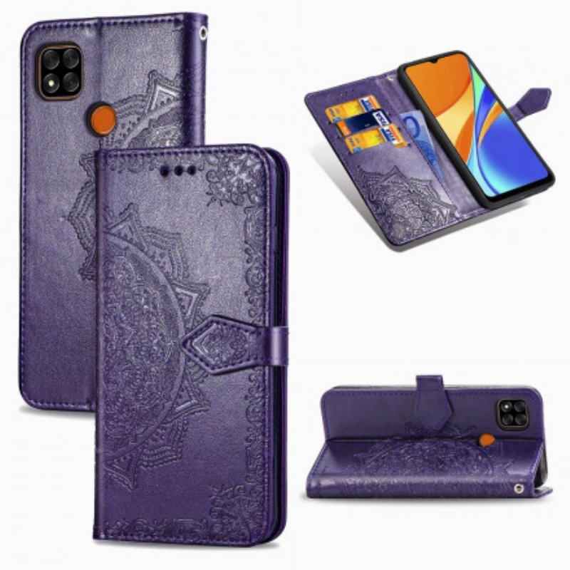 Läderfodral Xiaomi Redmi 9C Mandala Medeltiden