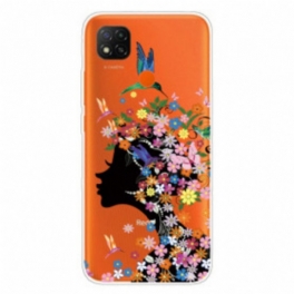 Mobilskal Xiaomi Redmi 9C Vackert Blomhuvud