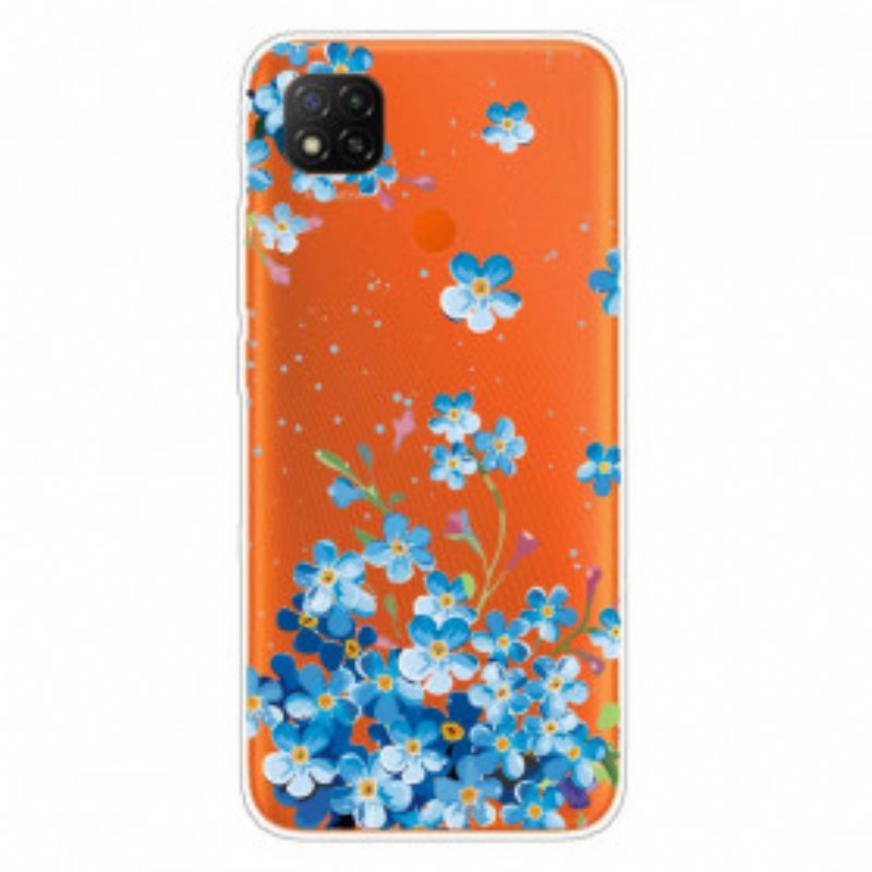 Skal Xiaomi Redmi 9C Bukett Blå Blommor