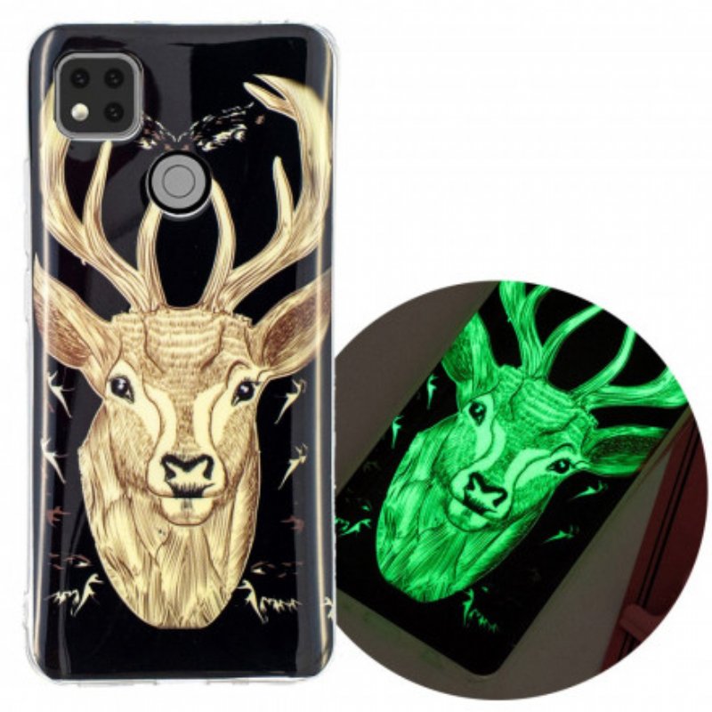 Skal Xiaomi Redmi 9C Fluorescerande Majestic Deer