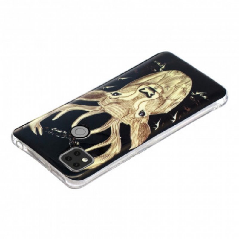 Skal Xiaomi Redmi 9C Fluorescerande Majestic Deer