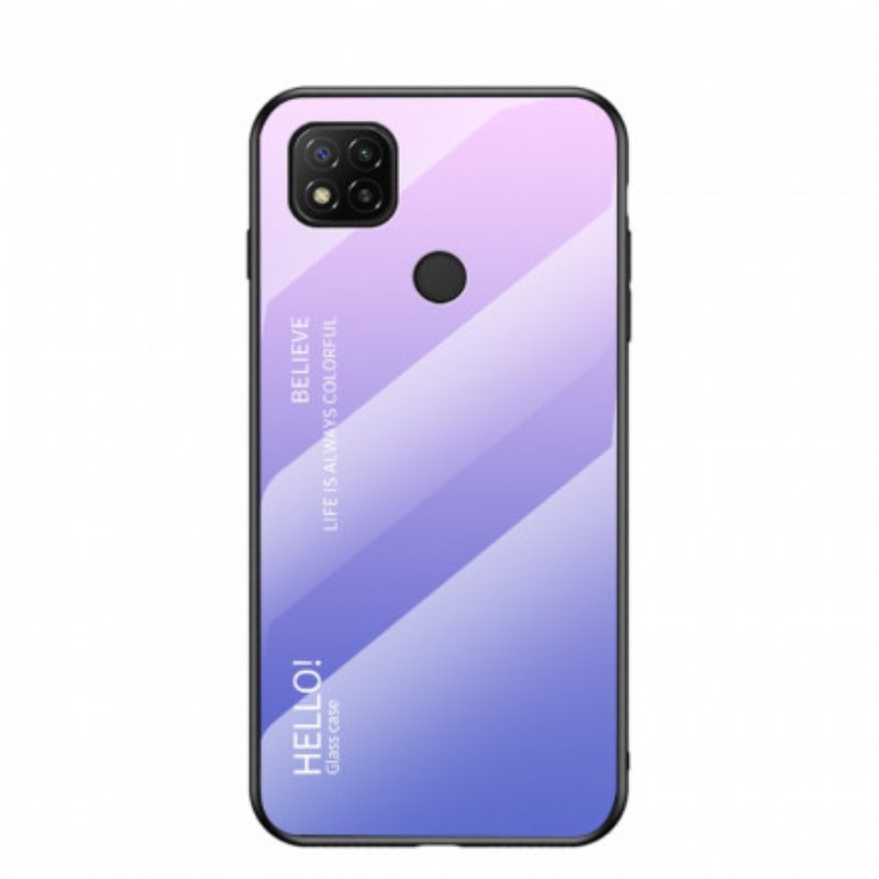 Skal Xiaomi Redmi 9C Härdat Glas Hej