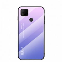 Skal Xiaomi Redmi 9C Härdat Glas Hej