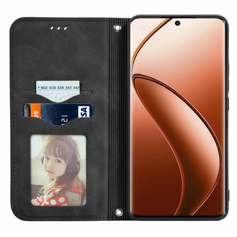 Folio-fodral Realme 12 Pro / 12 Pro Plus Telefonfodral Mockaeffekt