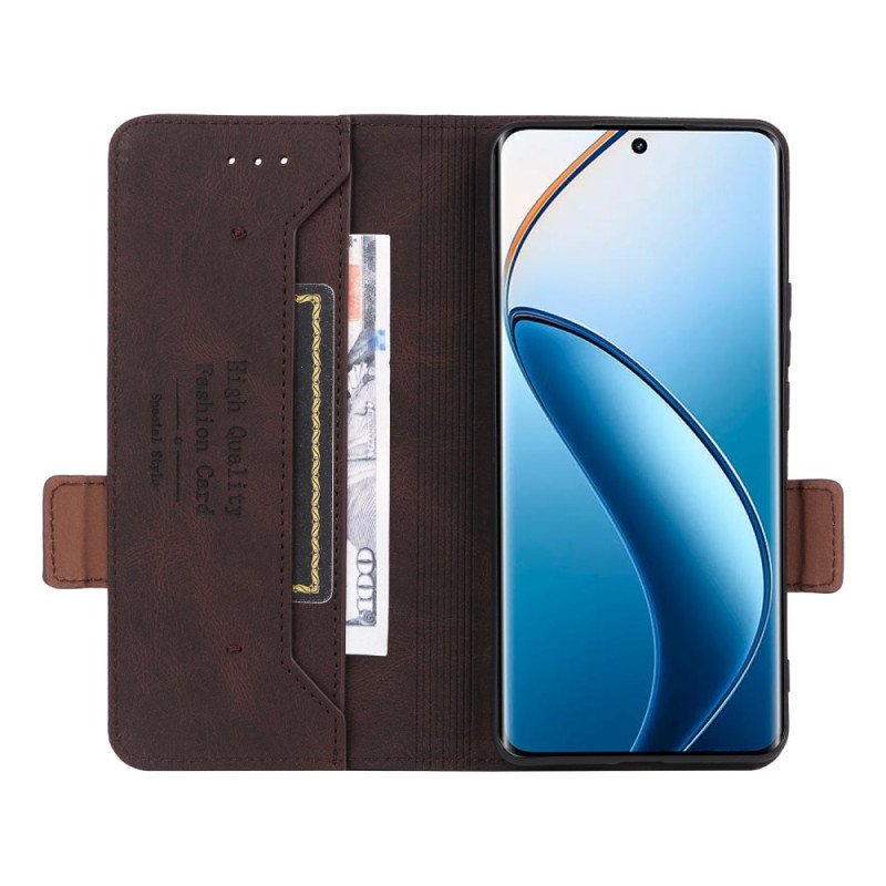 Läderskal Fodral Realme 12 Pro / 12 Pro Plus Retrostil