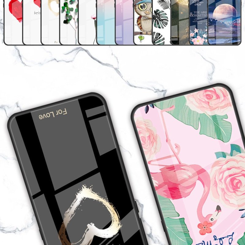 Skal Huawei Pura 70 Telefonfodral Rosa Blommor I Härdat Glas