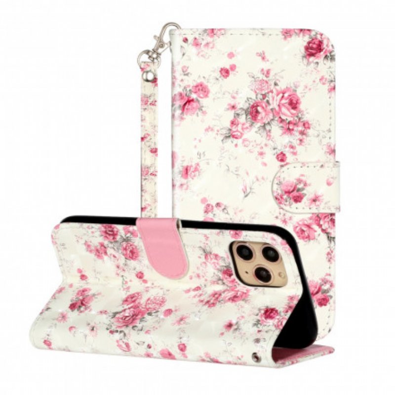 Fodral iPhone 11 Pro Max Med Kedjar Strap Light Spot Flowers