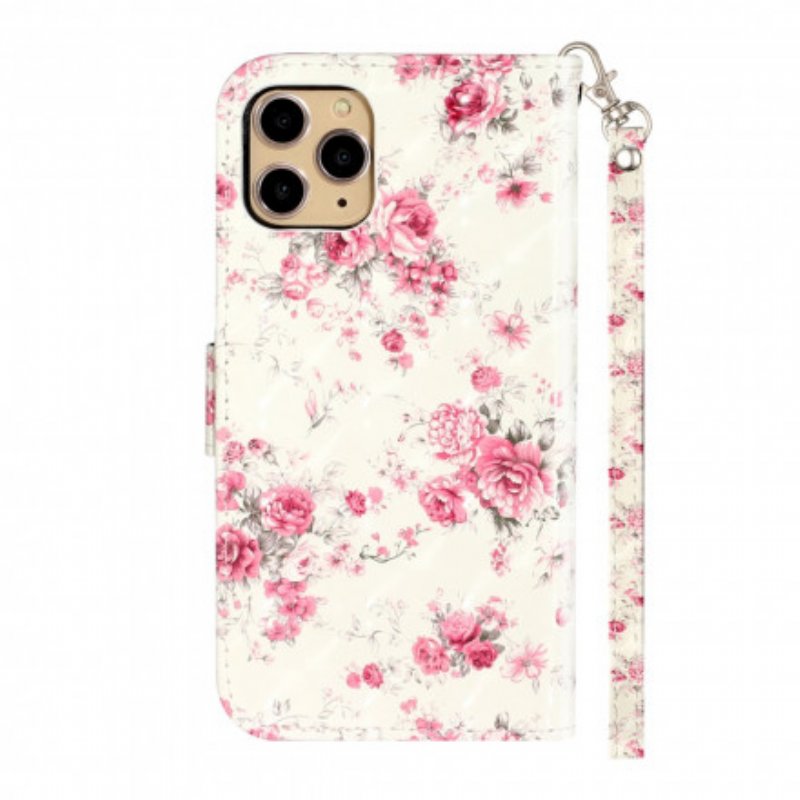 Fodral iPhone 11 Pro Max Med Kedjar Strap Light Spot Flowers