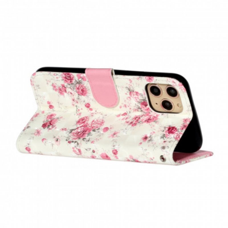 Fodral iPhone 11 Pro Max Med Kedjar Strap Light Spot Flowers