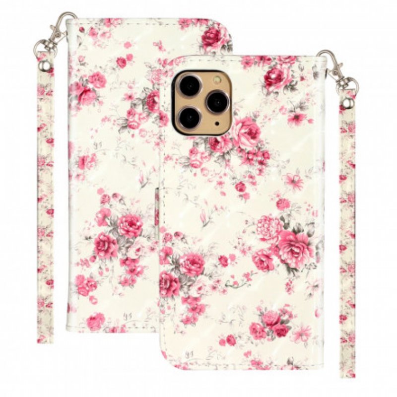 Fodral iPhone 11 Pro Max Med Kedjar Strap Light Spot Flowers