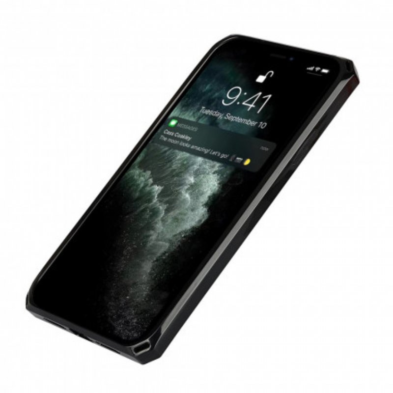 Folio-fodral Skal iPhone 11 Pro Max Läderfodral Löstagbart Äkta Litchiläder