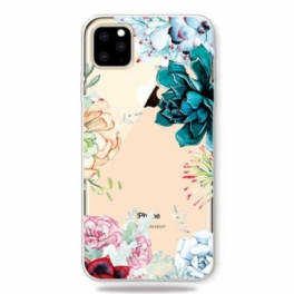 Mobilskal iPhone 11 Pro Max Sömlös Akvarell Blommor