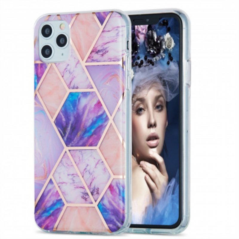 Skal iPhone 11 Pro Max Silikonmarmorgeometri