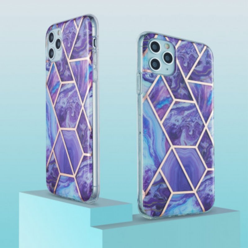 Skal iPhone 11 Pro Max Silikonmarmorgeometri