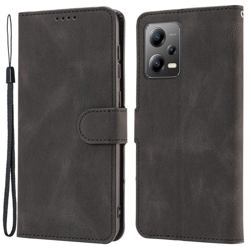 Folio-fodral Xiaomi Redmi Note 12 5G Med Kedjar Retro Strappy