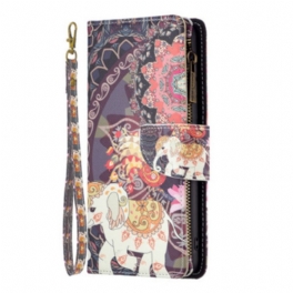 Läderfodral Xiaomi Redmi Note 12 5G Elephant Zip-ficka