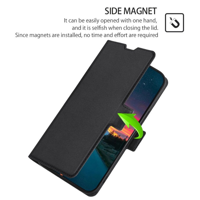 Fodral Moto G73 5G Finesse Dubbellås