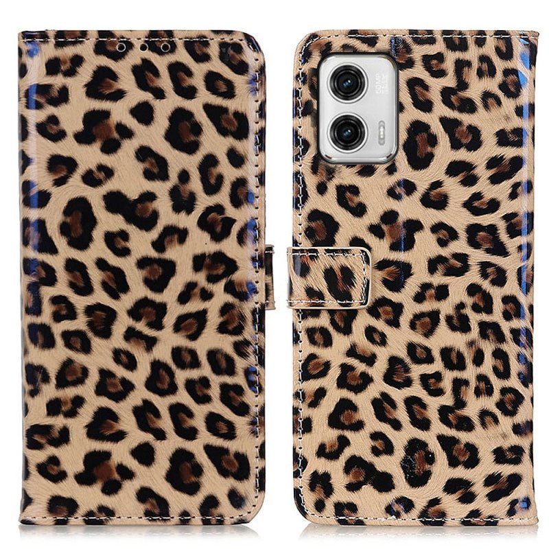 Fodral Moto G73 5G Leopard