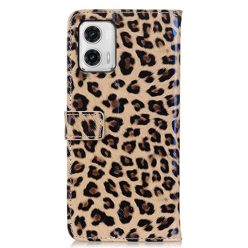 Fodral Moto G73 5G Leopard