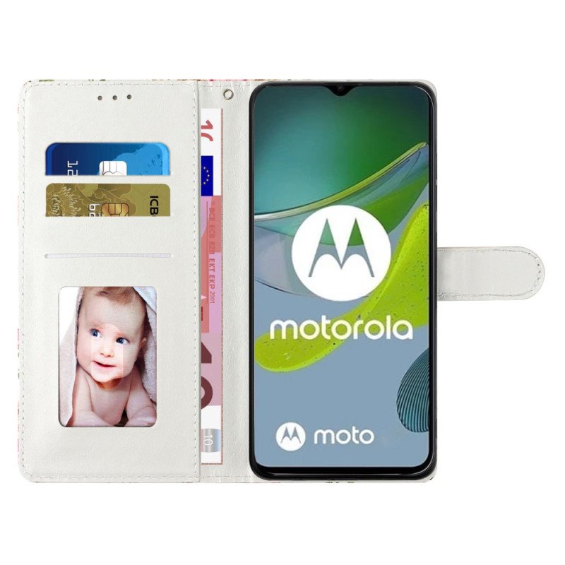 Fodral Moto G73 5G Med Kedjar Lanyard Wolf