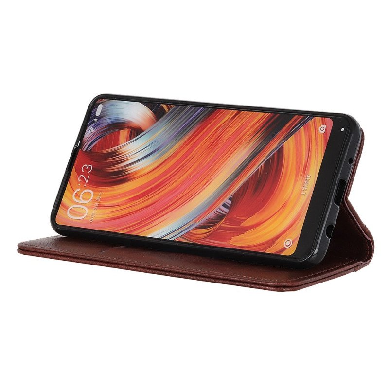 Folio-fodral Moto G73 5G Läderfodral Snyggt Delat Läder