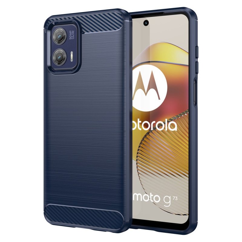 Skal Moto G73 5G Borstad Kolfiber