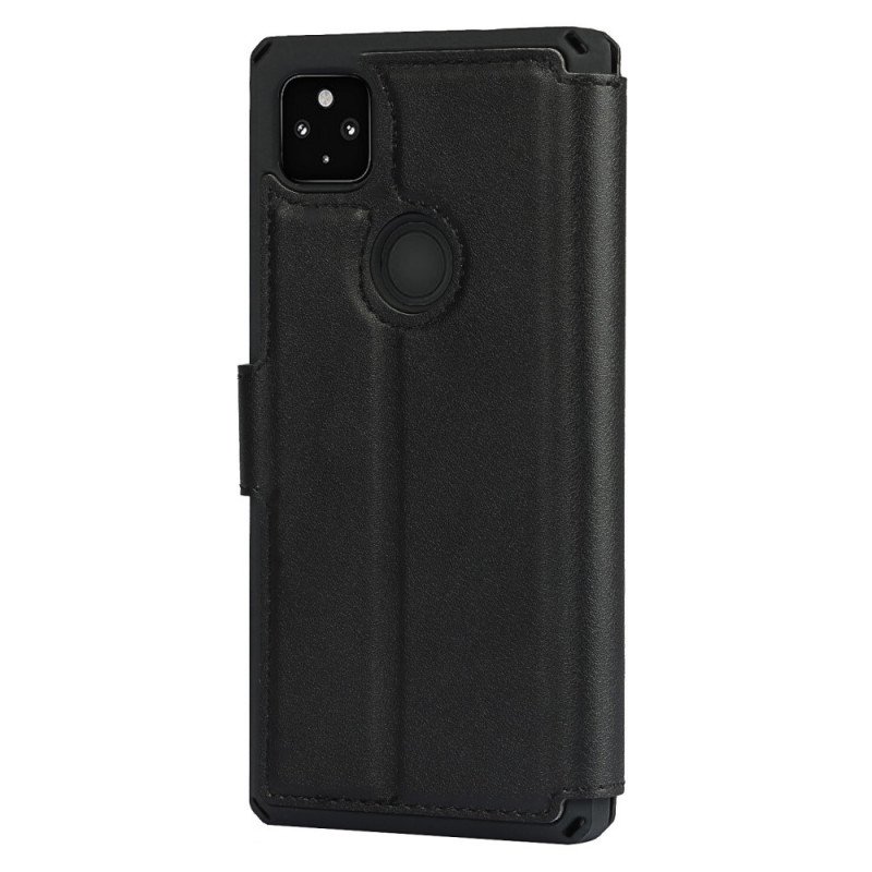 Läderfodral Google Pixel 4A Med Kedjar Rem I Konstläder